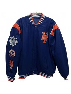 New York Mets Reversible Varsity Jacket Blue Orange MLB 2XL New $250